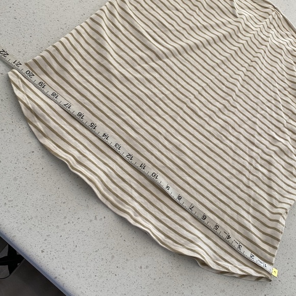 SOFT JOIE French terry heave cap dolman sleeve tee tank top stripes M - Picture 7 of 7